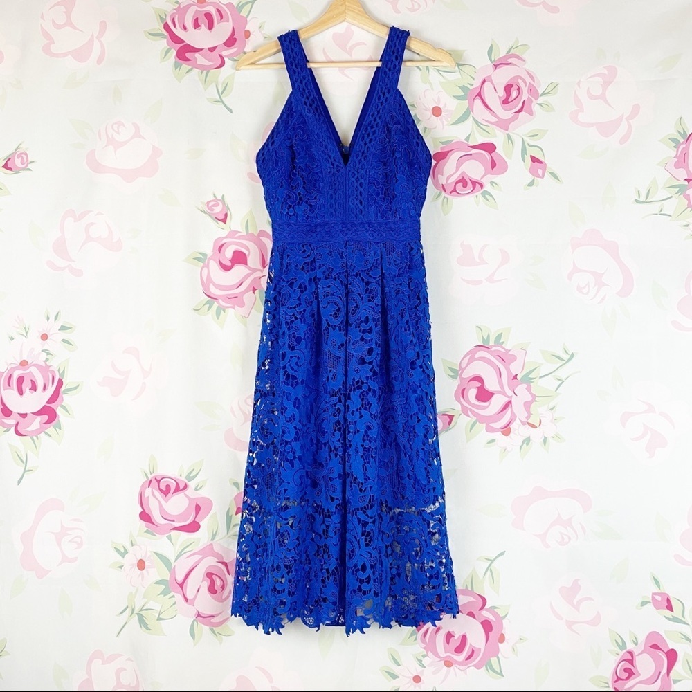 NEW Adelyn Rae Marilyn Lace Midi Dress XS